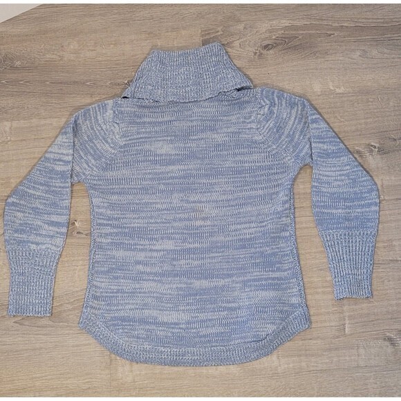 Jason Maxwell Blue Long Sleeve Cowl Neck Knit Sweater Size Medium - Picture 6 of 10